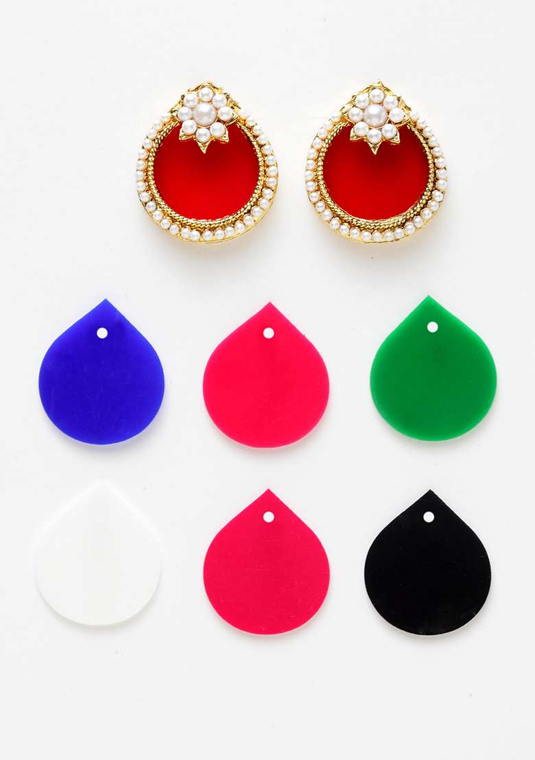 Multicolor Brasso Earrings - Indya
