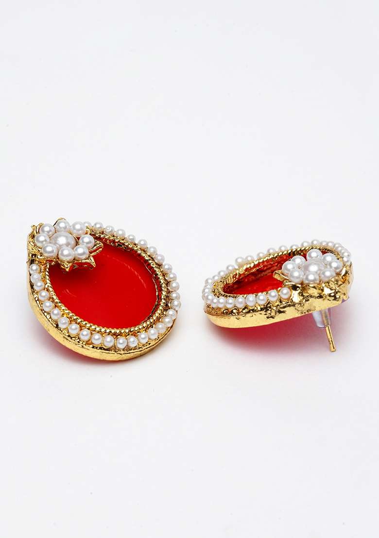 Multicolor Brasso Earrings - Indya