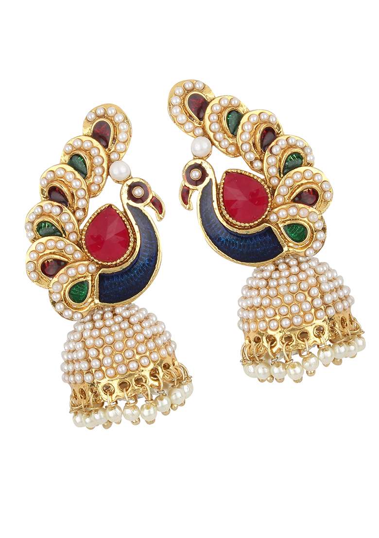 Multicolor Brasso Earrings - Indya