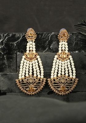 White Alloy Earrings