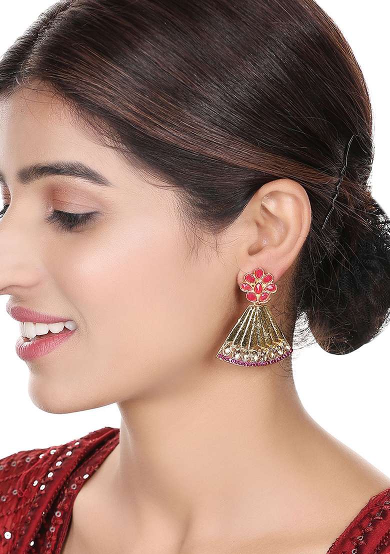 Pink Brasso Earrings - Indya