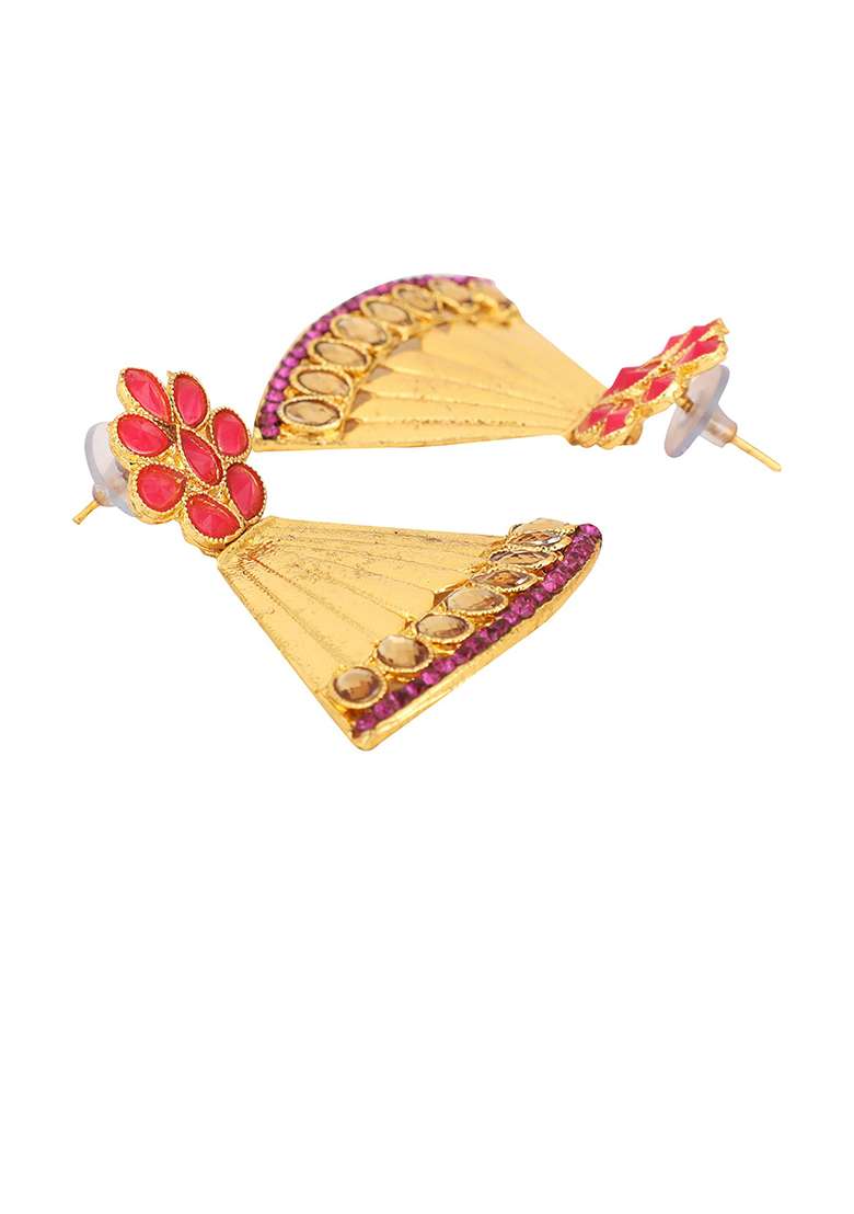 Pink Brasso Earrings - Indya