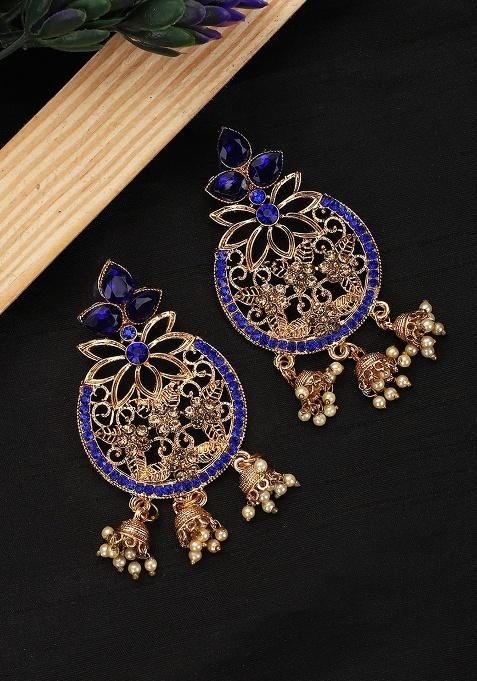 Blue Brasso Earrings