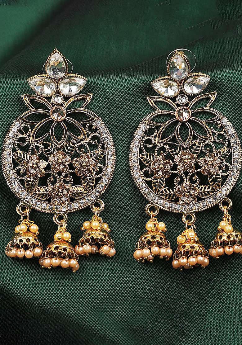 White Brasso Earrings - Indya