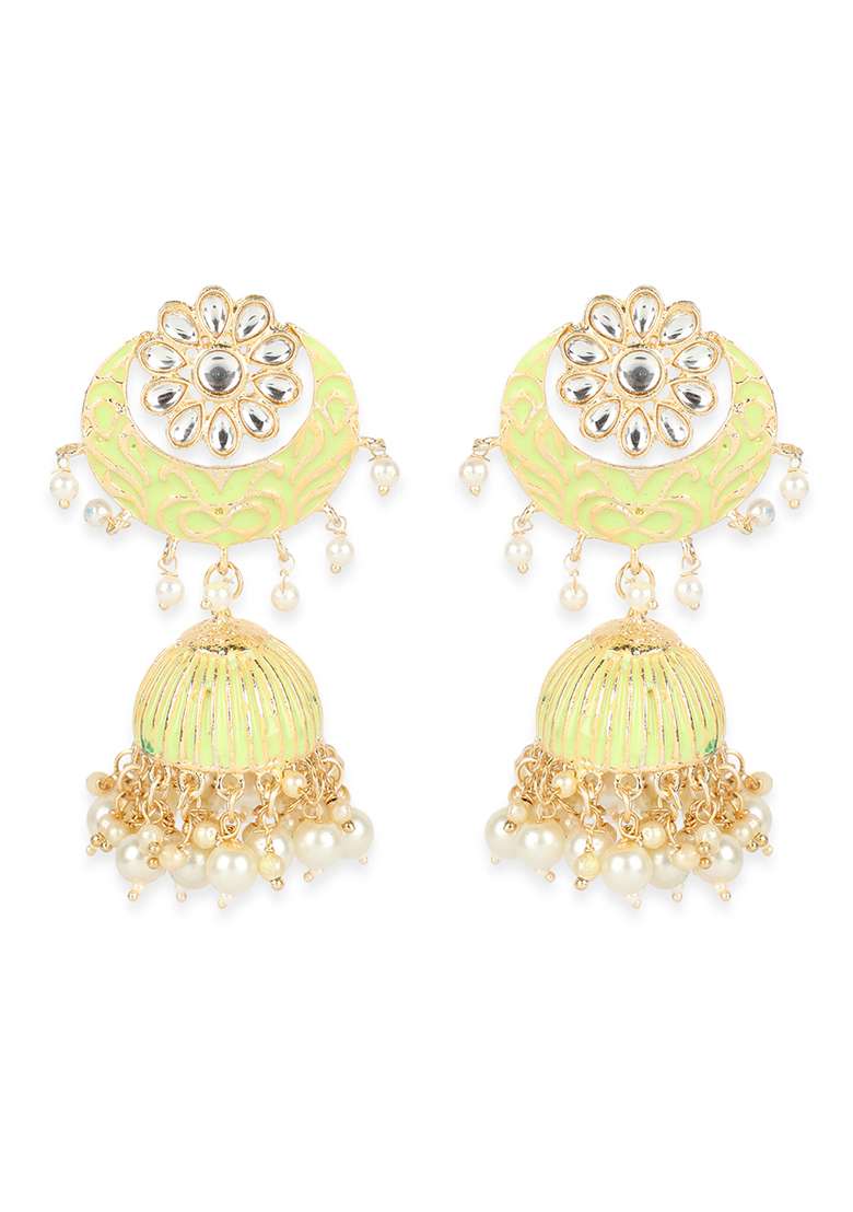 Yellow Brasso Earrings - Indya