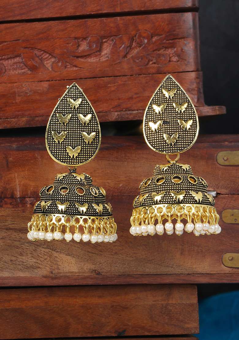 Metallic Brasso Earrings - Indya