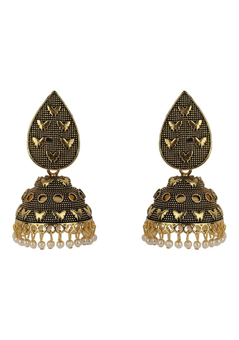 Metallic Brasso Earrings - Indya