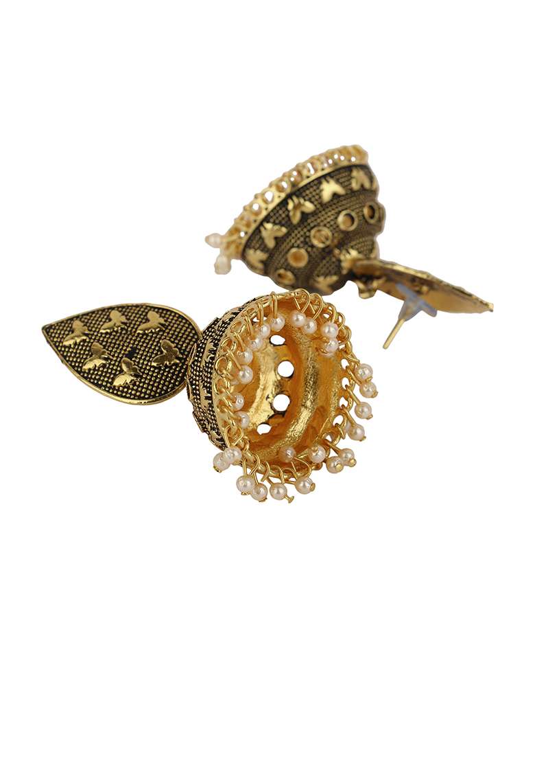 Metallic Brasso Earrings - Indya