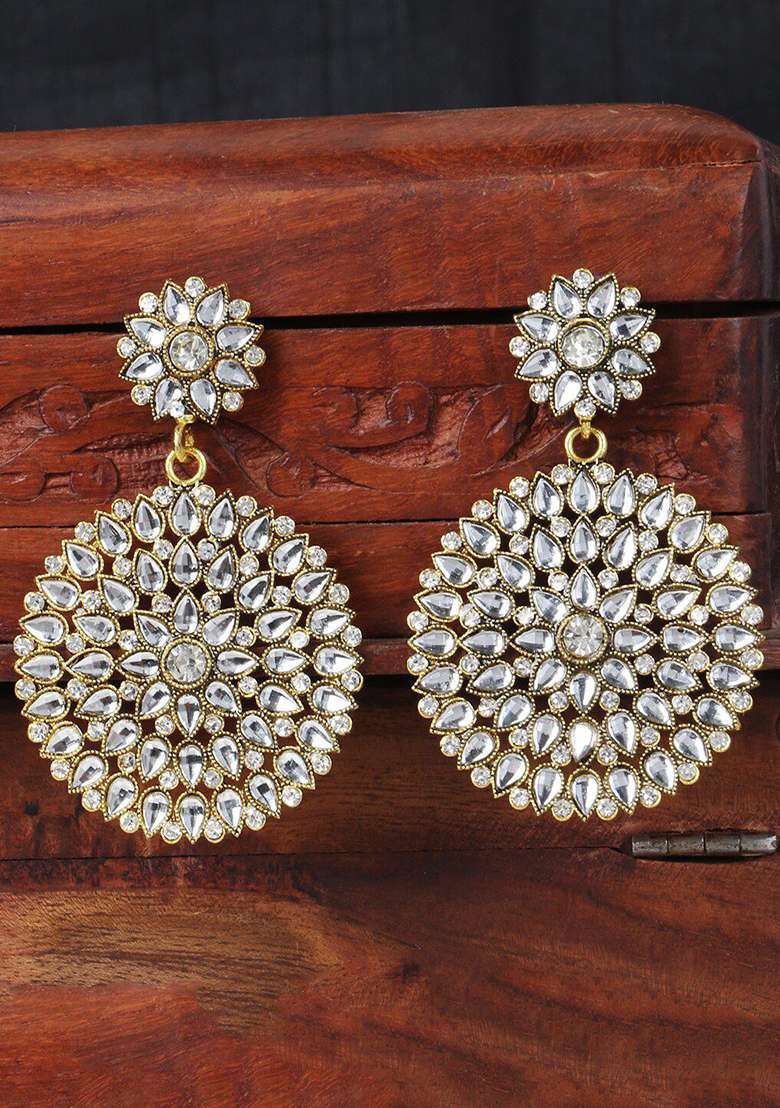 White Brasso Earrings - Indya