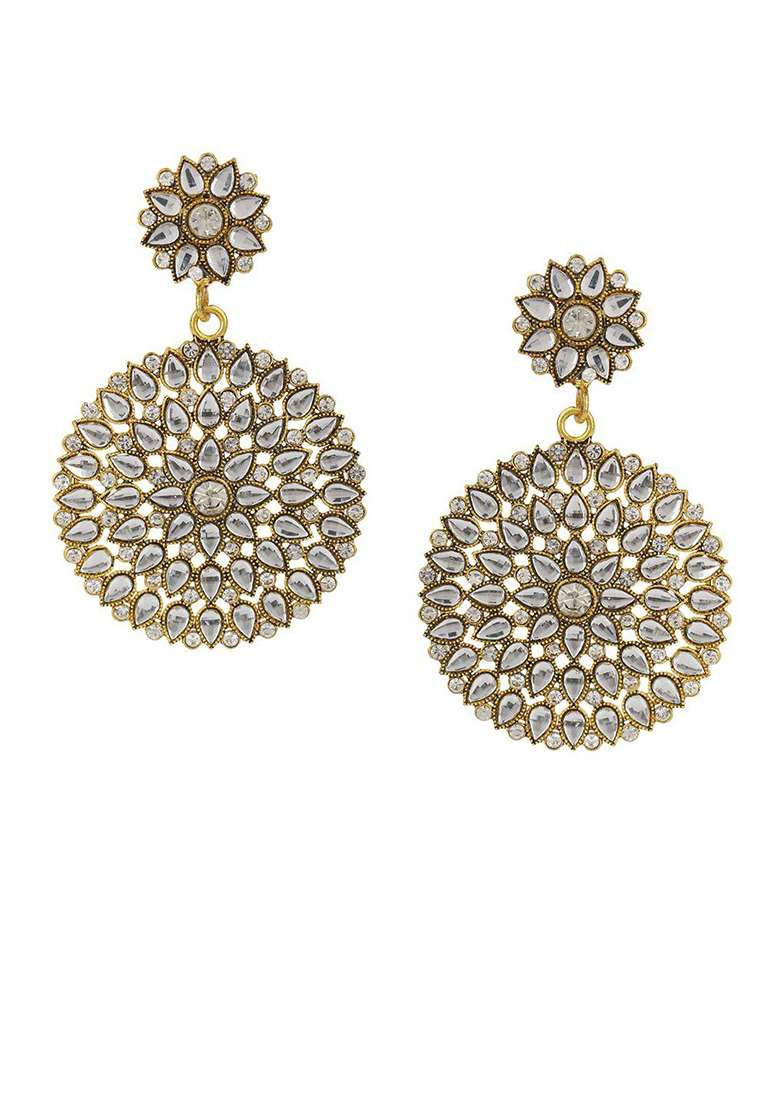 White Brasso Earrings - Indya