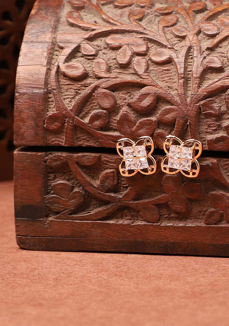 White Brasso Earrings - Indya