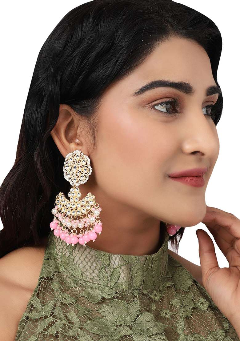 Pink Brasso Earrings - Indya