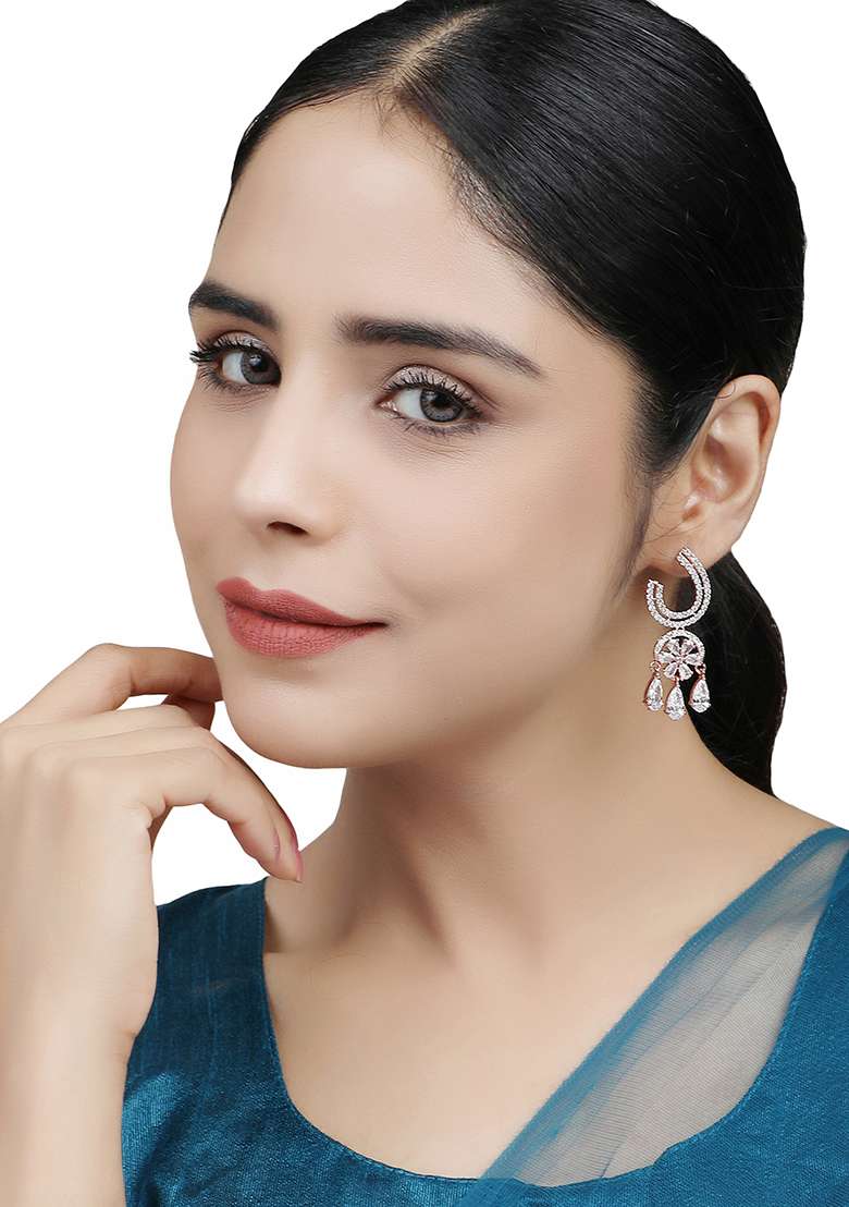 White Brasso Earrings - Indya