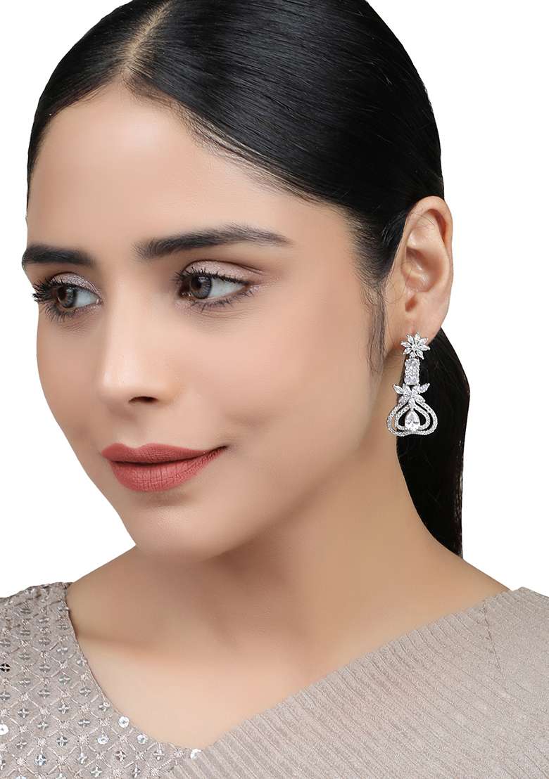 White Brasso Earrings - Indya