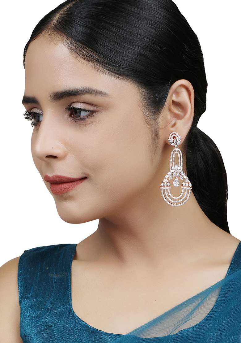 White Brasso Earrings - Indya