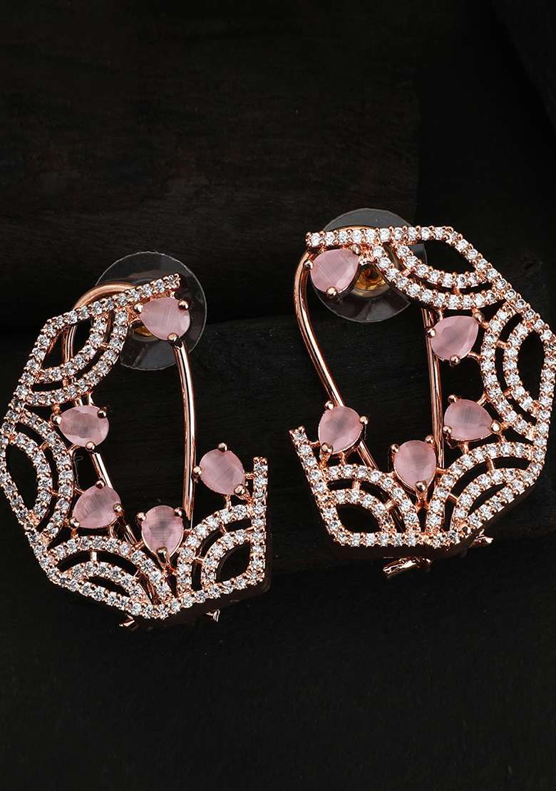 Pink Brasso Earrings - Indya