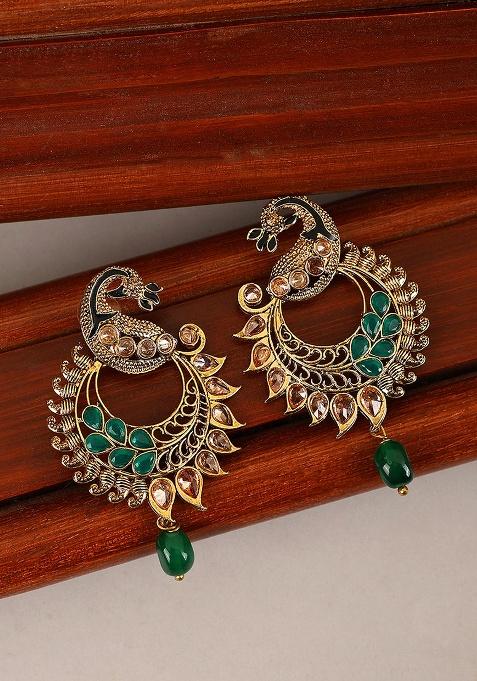 Green Brasso Earrings