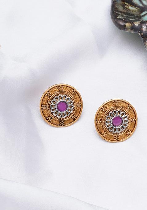 Golden Mixed Alloy Earring