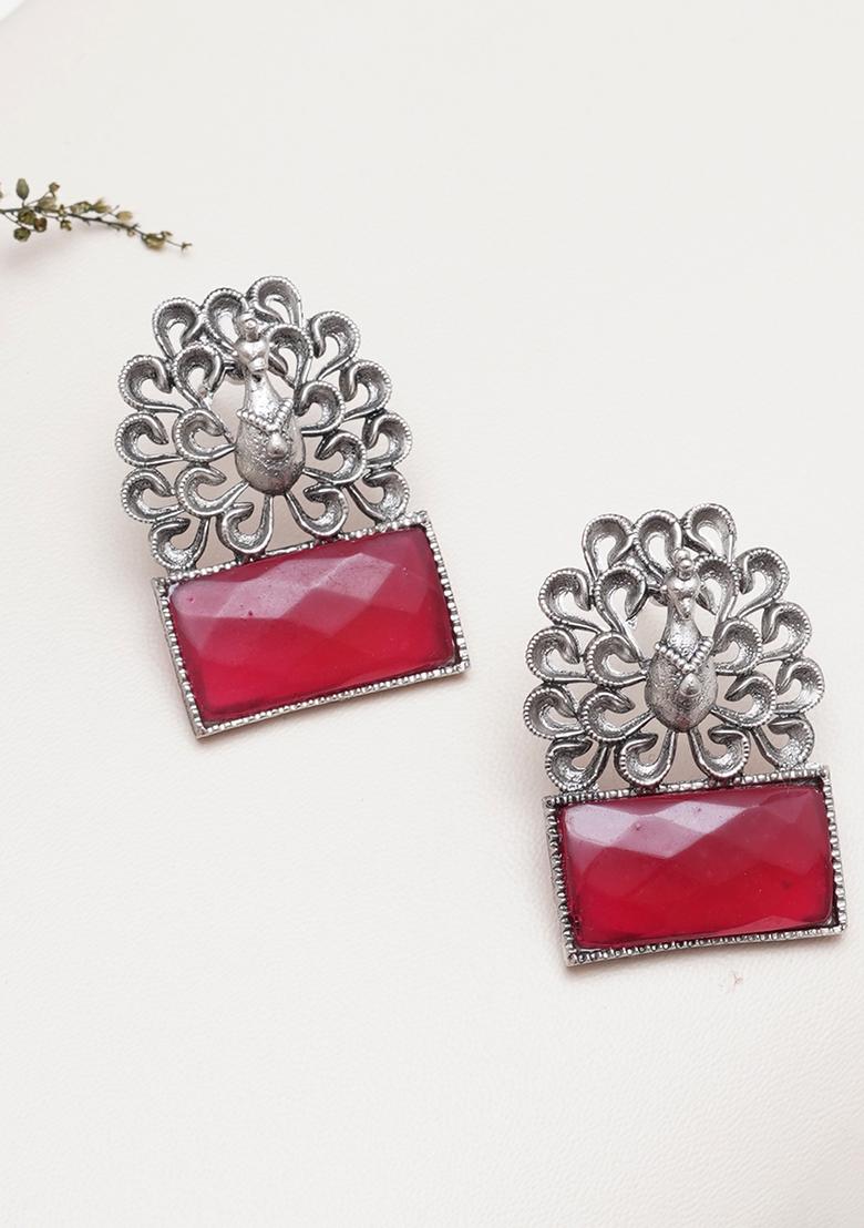 Pink Mixed Alloy Earring - Indya