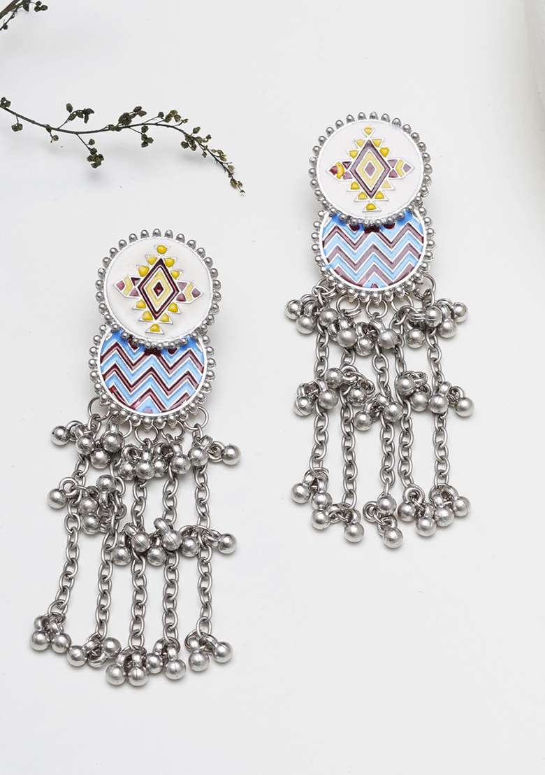 Multicolor Mixed Alloy Earring - Indya