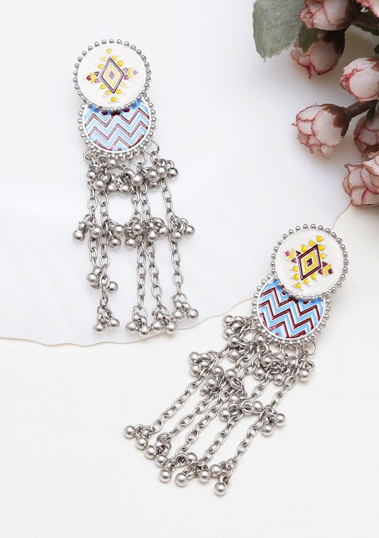 Multicolor Mixed Alloy Earring - Indya