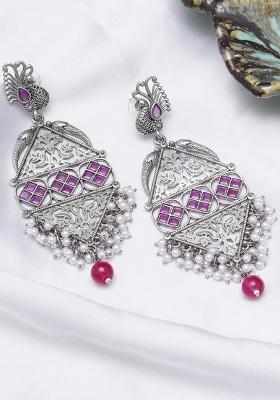 Pink Mixed Alloy Earring