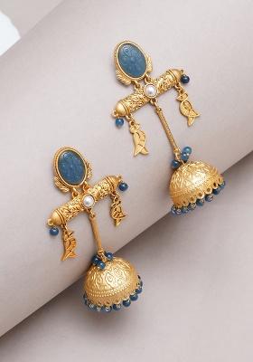 Blue Mixed Alloy Earring