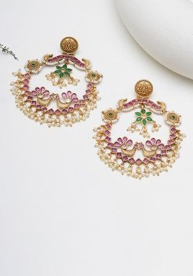 Golden Mixed Alloy Earring