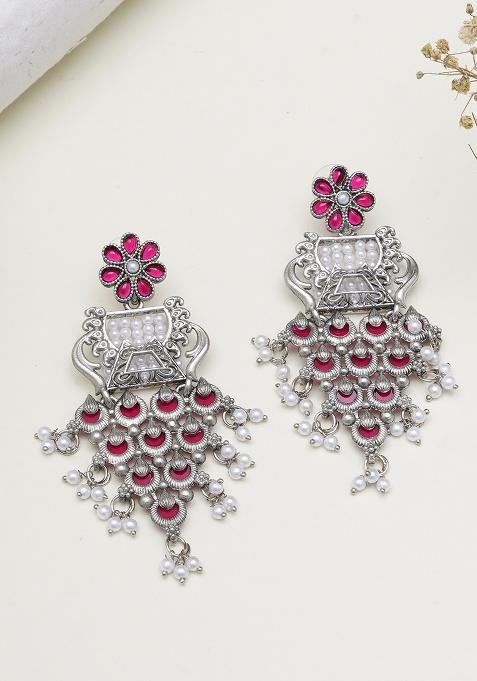 Pink Mixed Alloy Earring