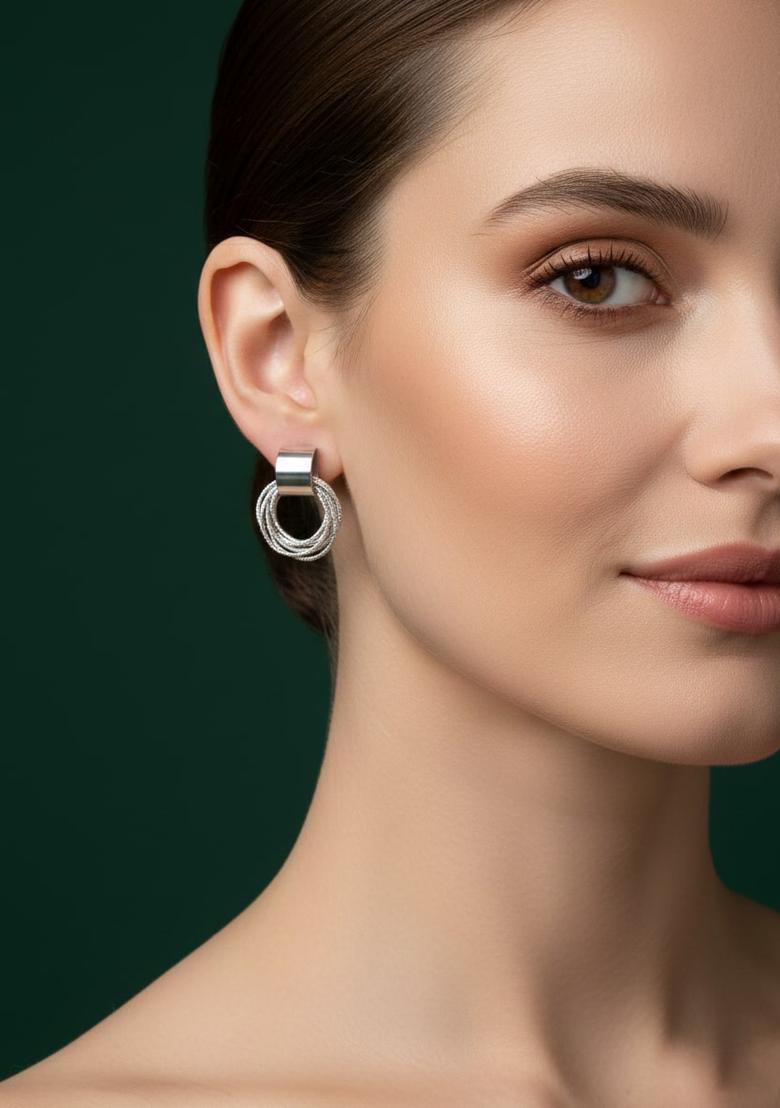 Golden Stainless Earrings Set - Indya