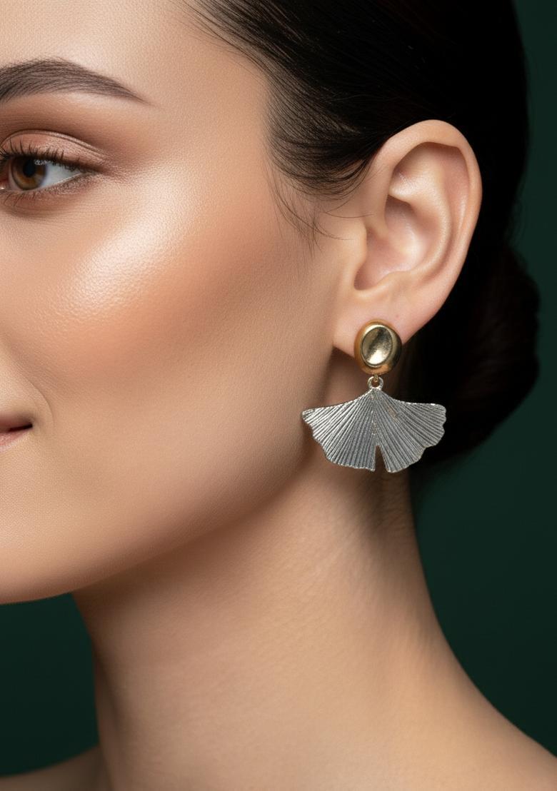 Golden Stainless Earrings Set - Indya