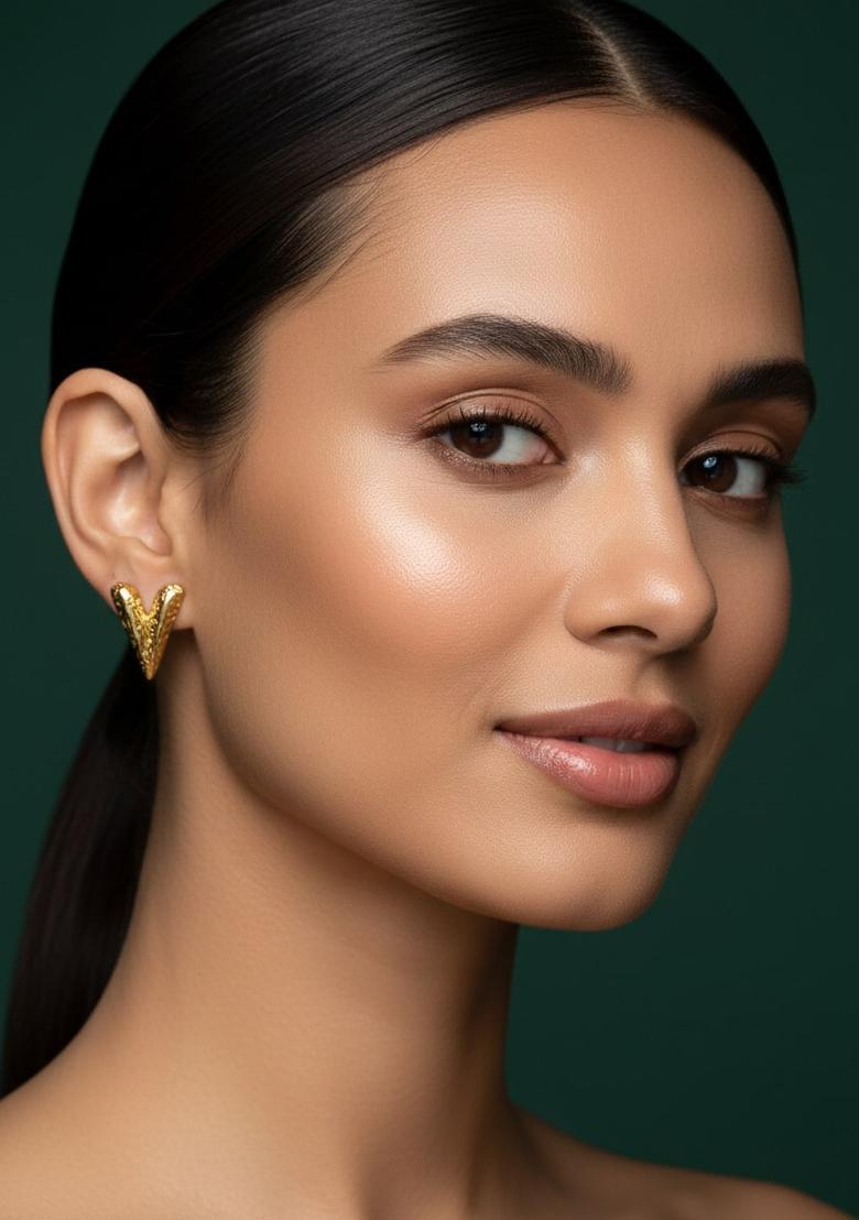 Golden Stainless Earrings Set - Indya