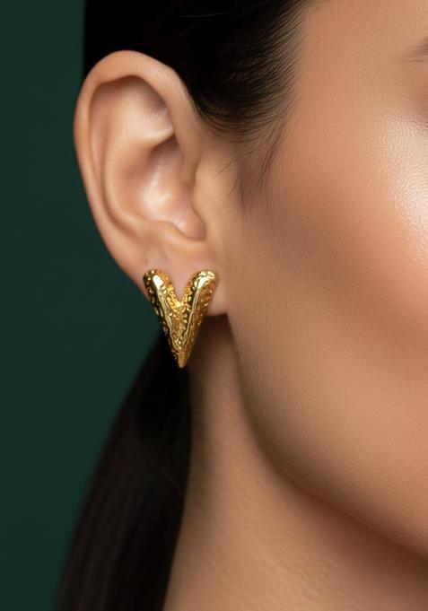 Golden Stainless Earrings Set