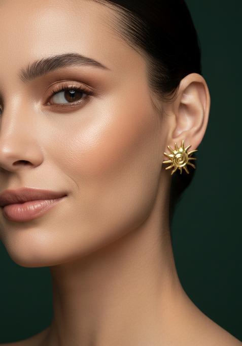 Golden Stainless Earrings Set