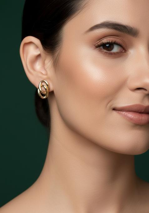 Golden Stainless Earrings Set