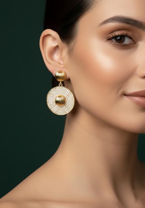 Golden Stainless Earrings Set