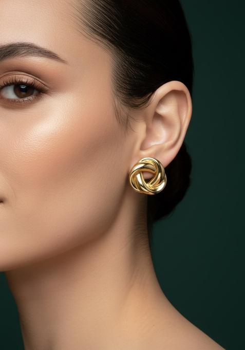 Golden Stainless Earrings Set
