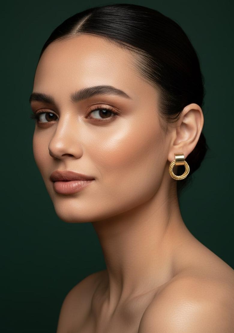 Golden Stainless Earrings Set - Indya