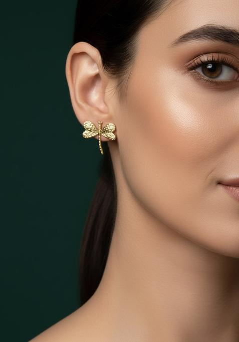 Golden Stainless Earrings Set