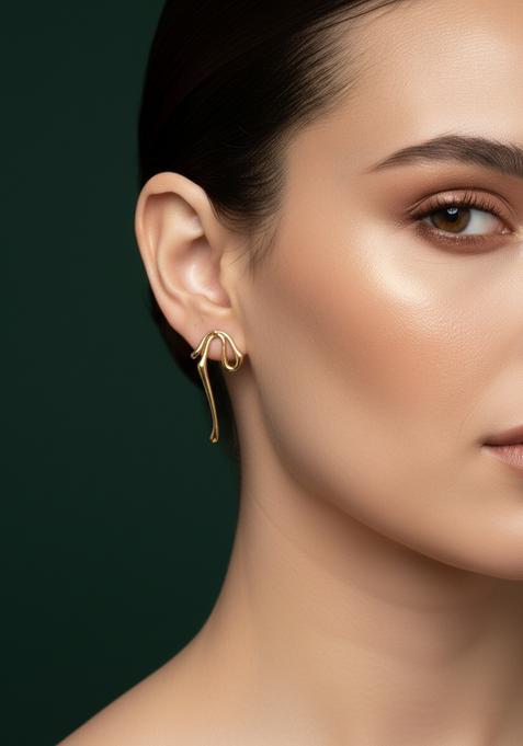 Golden Stainless Earrings Set