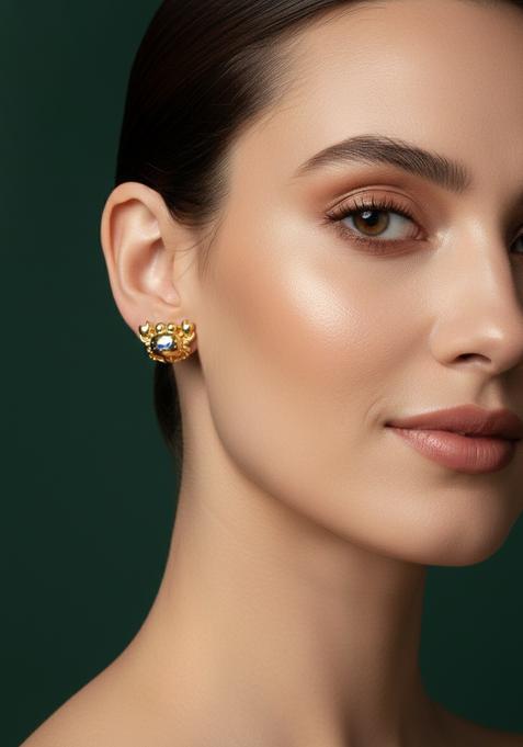 Golden Stainless Earrings Set