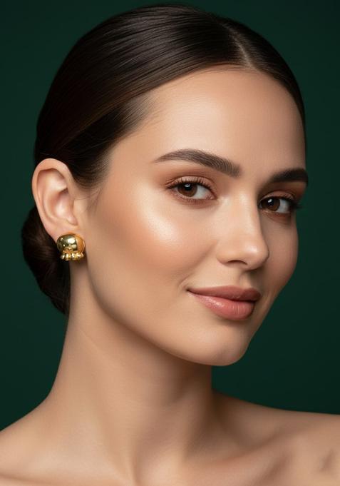 Golden Stainless Earrings Set