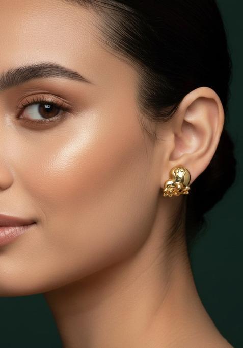 Golden Stainless Earrings Set