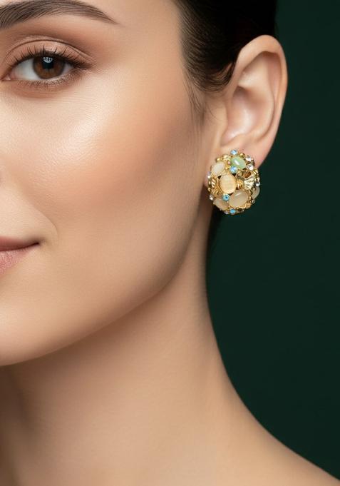 Golden Stainless Earrings Set