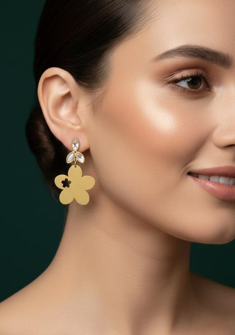 Golden Stainless Earrings Set