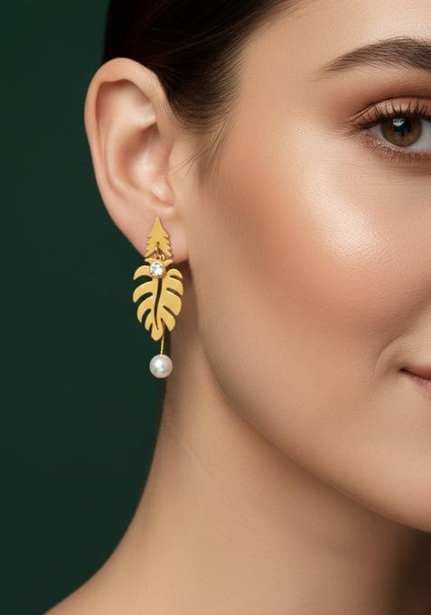 Golden Stainless Earrings Set