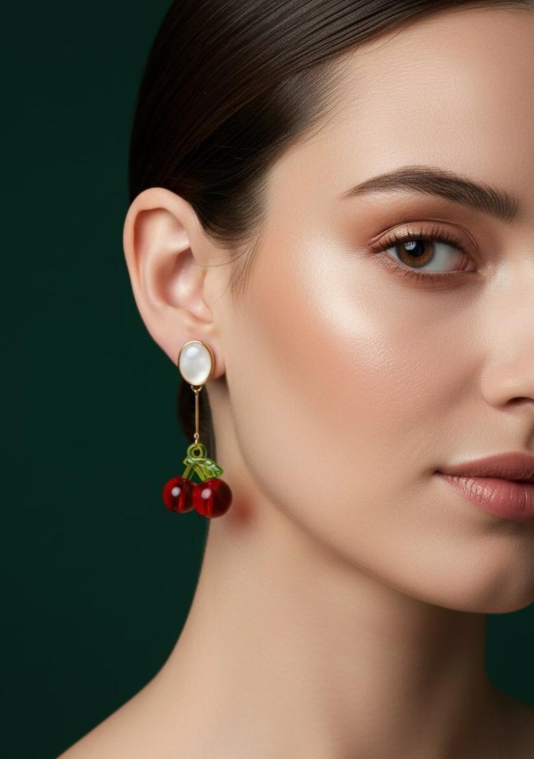 White Stainless Earrings Set - Indya