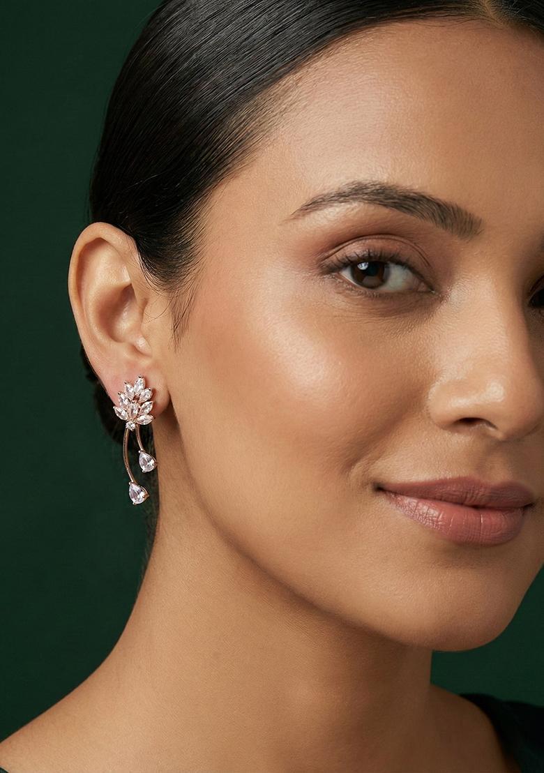 Golden Stainless Earrings Set - Indya