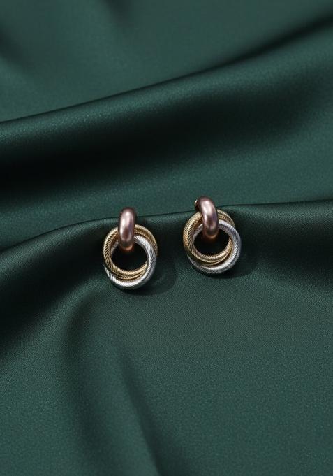Golden Stainless Earrings Set