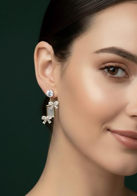 Golden Stainless Earrings Set